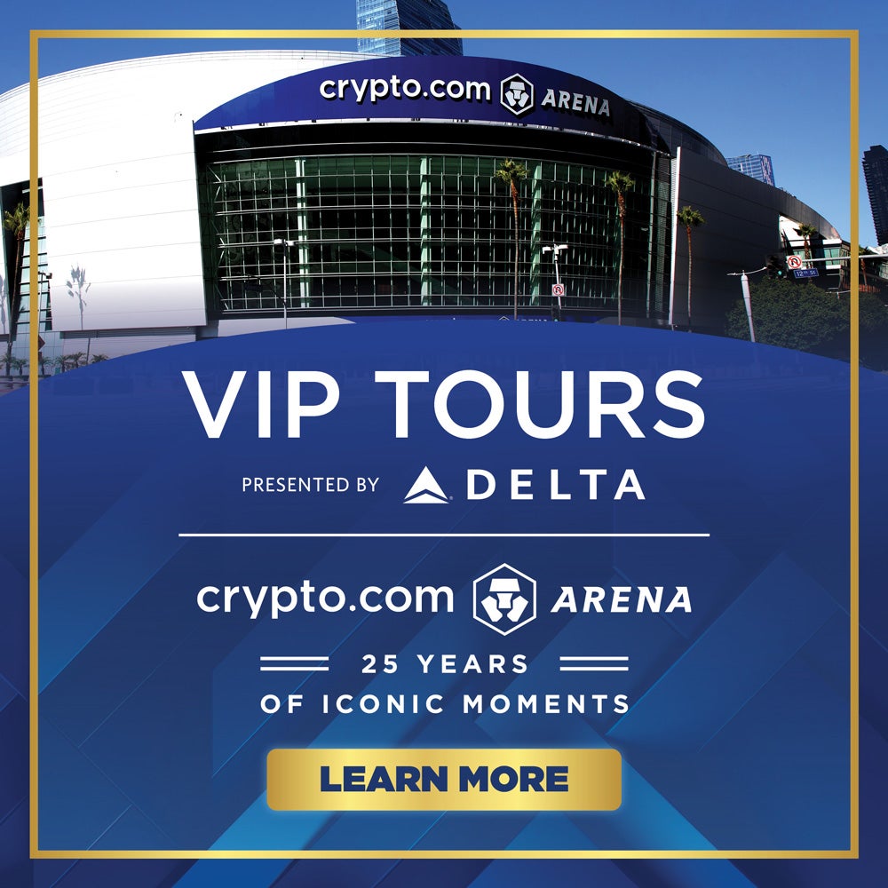 VIP Tours Presented by Delta. Crypto.com Arena - 25 Years of Iconic Moments - Learn Now