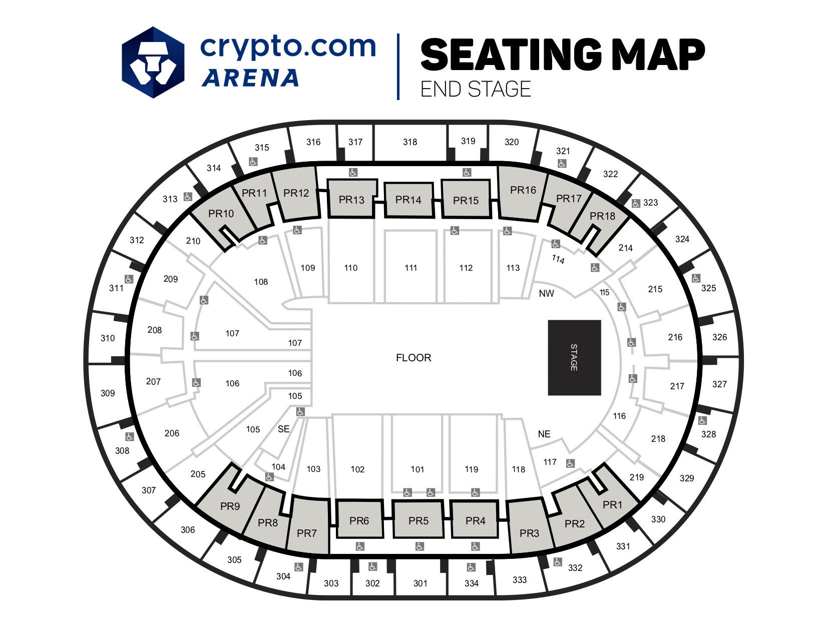Staples Center Seat Map Seating Charts | Crypto.com Arena