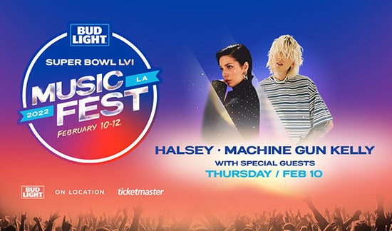 Musikfest 2022 Schedule Bud Light Super Bowl Music Fest: Halsey & Machine Gun Kelly | Crypto.com  Arena