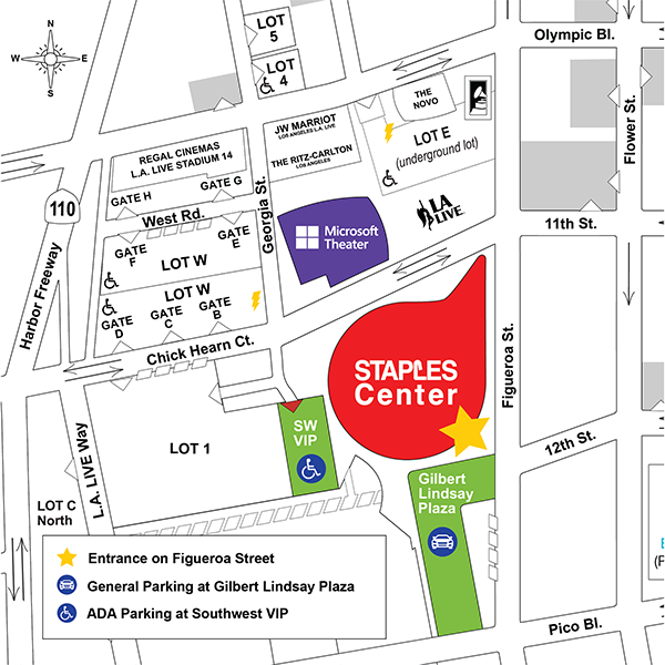 Voting Center Entrance and Parking Map